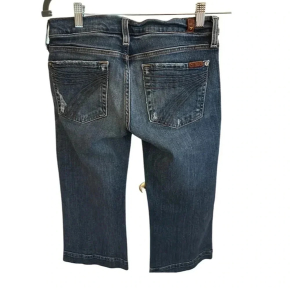 7 for all mankind Medium Wash Cropped Dojo Jeans Size 27 - Picture 4 of 9